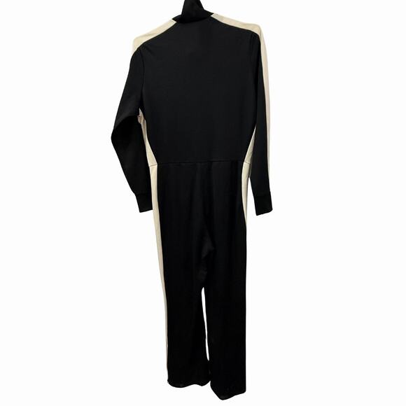 Adidas Original's Full Zipper Closure Straight Cut Jumpsuit Black - Picture 2 of 3